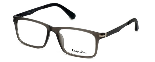 Profile View of Esquire Designer Blue Light Blocking Glasses EQ1504 in Matte-Grey-Smoke 53mm