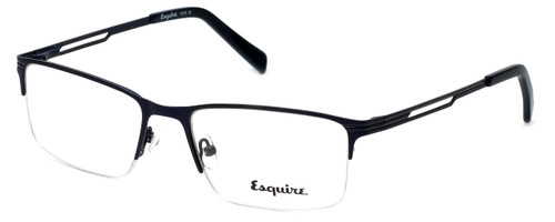 Profile View of Esquire Designer Blue Light Block Glasses EQ1515 Navy 55mm Mens Rectangle 55mm