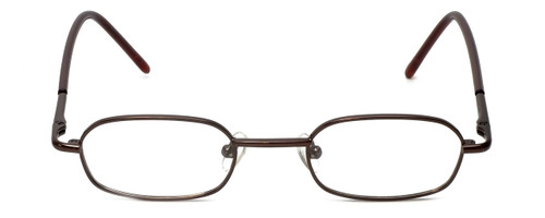 Front View of FlexPlus Collection Designer Blue Light Blocking Glasses Model 98 in Brown 43mm