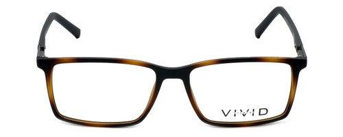 Front View of Calabria Viv Designer Blue Light Blocking Glasses 239 in Tortoise-Black 53mm