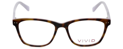 Front View of Vivid Designer Blue Light Blocking Glasses Vivid-878 in Tortoise-Purple 51mm