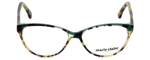 Front View of Marie Claire Designer Blue Light Blocking Glasses MC6201-TBL Tortoise Blue 53mm
