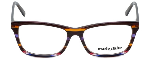 Front View of Marie Claire Designer Blue Light Block Glasses MC6220-SLV Stripe Lavender 53mm