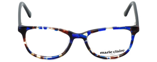 Front View of Marie Claire Designer Blue Light Blocking Glasses MC6237-BLB in Blue Black 47mm