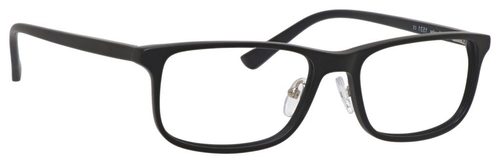 Profile View of Esquire EQ1531 Mens Progressive Lens Blue Light Glasses in Matte Black 55 mm