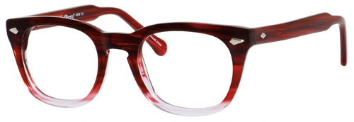 Profile View of Ernest Hemingway H4668 Progressive Lens Blue Light Glasses in Burgundy Fade 48mm