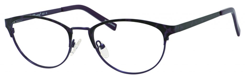 Profile View of Ernest Hemingway H4821 Cat Eye Progressive Blue Light Glasses in Eggplant 52 mm