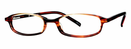 Profile View of Calabria Vivid 752 Designer Progressive Lens Blue Light Glasses in Tortoise