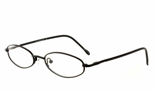 Front View of Calabria FlexPlus 74 in Black Designer Progressive Lens Blue Light Block Glasses