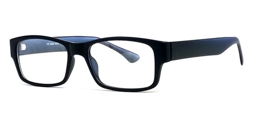 Profile View of Calabria Soho by Vivid 1019 Designer Progressive Blue Light Glasses Matte Black