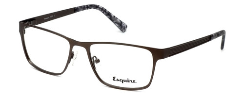Profile View of Esquire Designer Progressive Lens Blue Light Glasses EQ1502 in Satin-Pewter 54mm