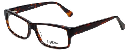 Profile View of Big&Tall Designer Progressive Blue Light Glasses 9 Tortoise Havana Acetate 60mm