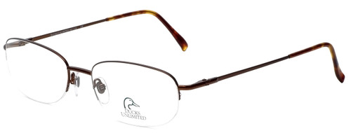 Profile View of Ducks Unlimited Designer Progressive Blue Light Glasses DU-120 in Bronze 55mm