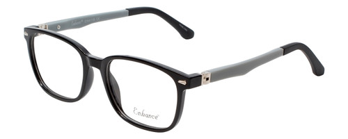 Profile View of Enhance Kids Progressive Blue Light Glasses EN4118 48mm Glossy Matte Black/Grey