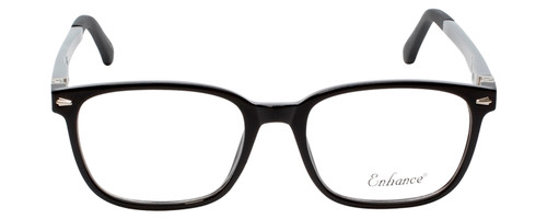 Front View of Enhance Kids Progressive Blue Light Glasses EN4118 48mm Glossy Matte Black/Grey