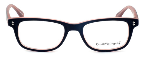 Front View of Ernest Hemingway Designer Blue Light Glasses H4617 (Small) Matte-Black-Pink 48mm