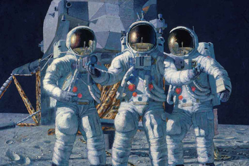 Space Astronaut Exploration 240-71-3 Artwork Micro Fiber Cleaning Cloth