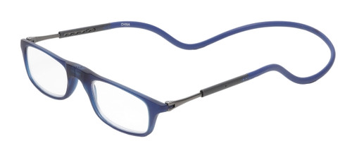 Profile View of Calabria SP03 Snap Magnetic Reading Glasses Blue Light Blocking Crystal Adjustable Temples Around Neck Hanging Readers