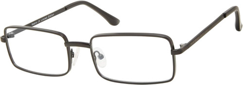 Profile View of Prive Revaux Matrix Designer Blue Light Blocking Eyeglasses in Caviar Black Unisex Rectangular Full Rim Metal 55 mm