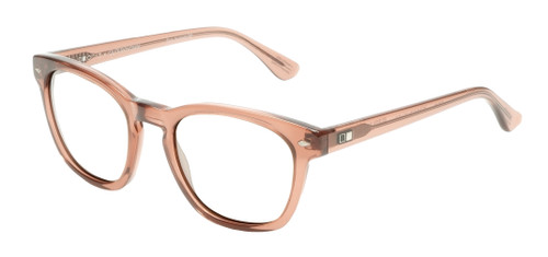 Profile View of OTIS Summer of 67 X Designer Blue Light Blocking Eyeglasses in Eco Crystal Sunset Unisex Square Full Rim Acetate 52 mm