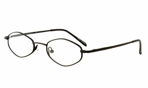 Profile View of Calabria MetalFlex U Brown Designer Blue Light Block Reading Glasses 48mm /Power