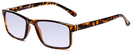 Medspex L2007 Photochromic Blue Light Glasses – Rectangular Frame with Adaptive Transition Lenses | Indoor Outdoor Screen Protection Eyewear | Lens Color -Violet & Frame Color - Brown Tortoise Havana