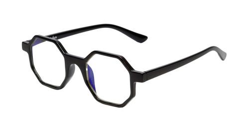Medspex R786C Gloss Black Blue Light Blocking Color Therapy Reading Glasses