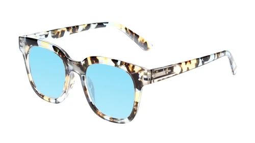Medspex R785 Shiny Blue Quartz/Brown Black Baby Blue Color Therapy Reading Glasses