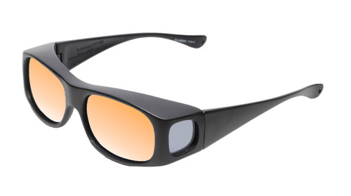 Medspex Fl013 Matte Black Orange Color Therapy Reading Glasses