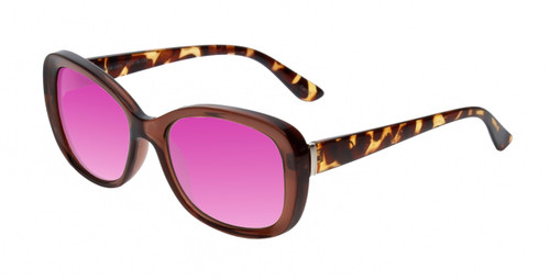 Medspex Calabria SOPHIA Brown Crystal Tortoise Passion Purple Color Therapy Reading Glasses