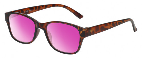 Medspex EL15558R Gloss Tortoise Havana Brown Spot Passion Purple Color Therapy Reading Glasses