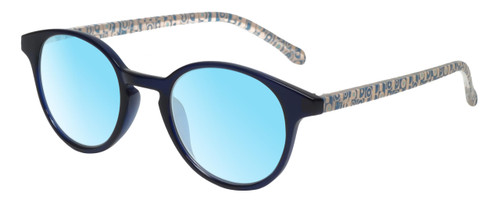 Medspex EL15557R Crystal Navy Blue Modern Art Pink Baby Blue Color Therapy Reading Glasses