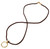 Calabria Eyeglass Necklace in Brown with Gold Diamond Loop 29"inch