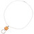 Calabria Sun/EyeGlass Necklace Quadra Clear Square Murano Glass