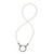 LA LOOP Beige Silk Stretch with Gunmetal Plated Loop Luxury Eyeglass Necklace