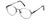 Profile View of Fashion Designer Blue Light Block Reading Glasses Cambridge Antique Silver 50mm