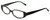 Profile View of Via Spiga Designer Blue Light Blocking Reading Glasses Domicella-500 Black 53mm