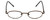 Front View of FlexPlus Designer Blue Light Blocking Reading Glasses Model 96 Shiny-Brown 43mm