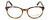 Profile View of Calabria Viv Designer Blue Light Blocking Reading Glasses 822 in Demi-Brown 49mm