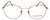 Front View of Calabria Designer Round Blue Light Filter Reading Glasses Fundamental Gold 52mm