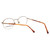 Close Up View of Calabria Designer Round Blue Light Filter Reading Glasses Fundamental Gold 52mm