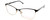Profile View of Vera Bradley SUZANA Designer Progressive Lens Blue Light Blocking Eyeglasses in Pretty Posies Floral Black Gold Ladies Cateye Full Rim Metal 55 mm