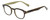 Profile View of Eyebobs Bench Mark Designer Progressive Lens Blue Light Blocking Eyeglasses in Brown Crystal Olive Green Ladies Cateye Full Rim Acetate 46 mm