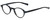 Profile View of Eyebobs Board Stiff Designer Blue Light Blocking Eyeglasses in Gloss Black Ladies Round Full Rim Acetate 42 mm