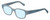 Profile View of Eyebobs Bossy Designer Blue Light Blocking Eyeglasses in Blue Jean Unisex Square Full Rim Acetate 51 mm