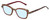 Profile View of Eyebobs Flirt Designer Blue Light Blocking Eyeglasses in Red Crystal Brown Horn Marble Ladies Cateye Full Rim Acetate 48 mm