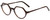 Profile View of Eyebobs Hexed Designer Progressive Lens Blue Light Blocking Eyeglasses in Brown 2 Tone Layer Crystal Unisex Round Full Rim Acetate 48 mm
