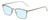 Profile View of Eyebobs Jack Dandy Designer Blue Light Blocking Eyeglasses in Gun Metal Silver Crystal Unisex Square Full Rim Metal 51 mm