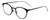 Profile View of Eyebobs Jim Dandy Designer Blue Light Blocking Eyeglasses in Satin Black Crystal Unisex Round Full Rim Metal 50 mm