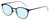 Profile View of Eyebobs Jim Dandy Designer Progressive Lens Blue Light Blocking Eyeglasses in Satin Navy Blue Crystal Unisex Round Full Rim Metal 50 mm
